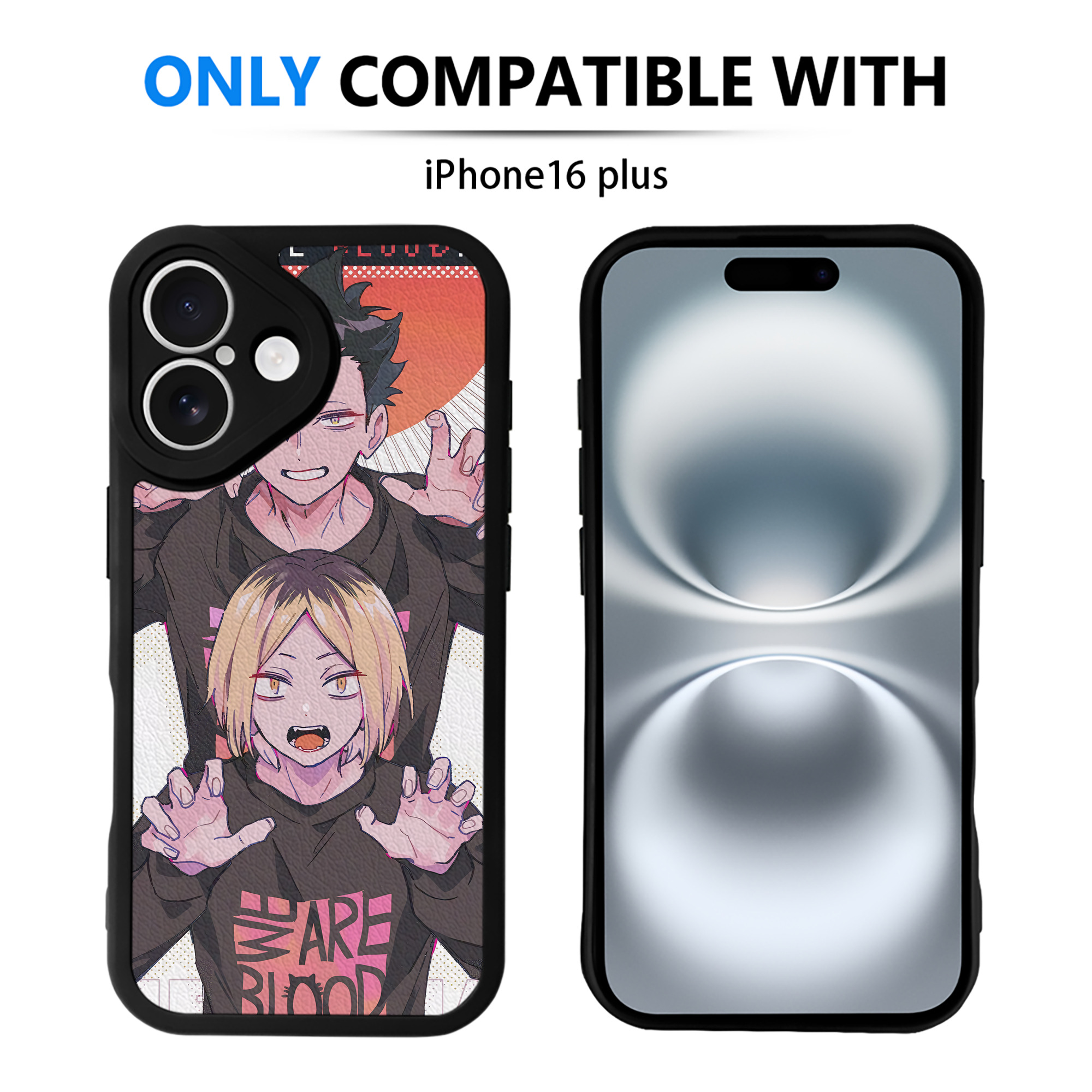 （画像用） ハイキュー!! Haikyu!! 【iPhone 16シリーズ対応】シリコンスマホケース（レザー調） 材質：シリコン